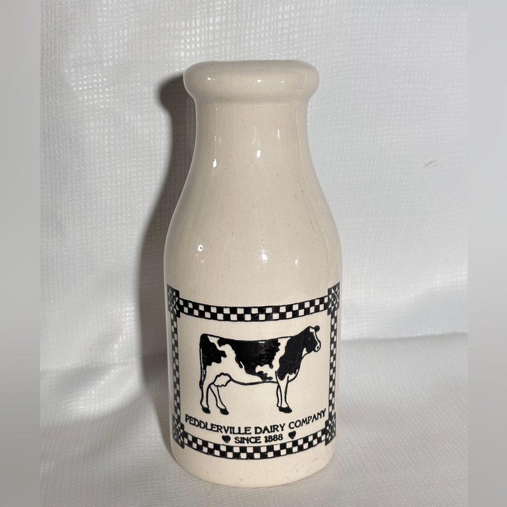 Vintage Style Cream Ceramic‎ Milk Bottle from the Crock Shop